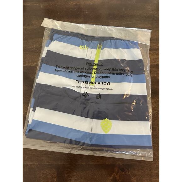 Stio Mens L CFS Drifter Board Shorts 7" Cobalt Night Bold Stripe UPF 50+ Swim - Picture 4 of 4